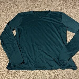 Lululemon Wundermost Ultra-Soft Nulu Crewneck LongSleeve Shirt Storm Teal W3HPRS
